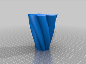 customized flower petal vase pen pot creator 3d print model - Mito3D