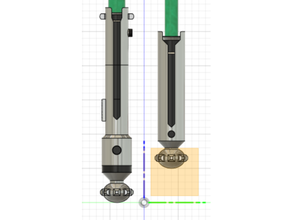 Ahsoka Tano ışın kılıcı yeşil 3d print model - Mito3D