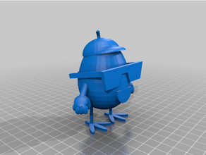 victoria's egg man box cartoon character container hinge storage 3d print model - Mito3D