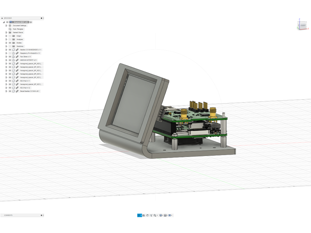 mmdvm staffa nextion nx4832k035 jumbospot hs dual cappello lampone pi 3D print model - Mito3D