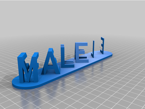 maschio femmina dual lettera personalizzato 3d print model - Mito3D