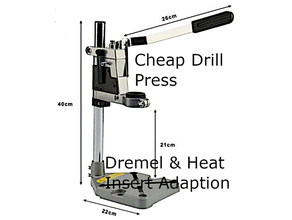 drill press dremel adapter cheap manual operation 3d print model - Mito3D