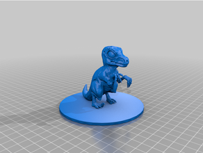 version bleu mi versi griffes dinosaure jurassique parc 3d print model - Mito3D