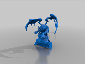 daemon prince - nurgle reposed scythe 40k aos chaos 3d print model - Mito3D
