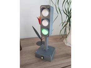 traffic light leds 28cm height esp8266 feu tricolore led model toy ws2811 ws2812 3d print model - Mito3D
