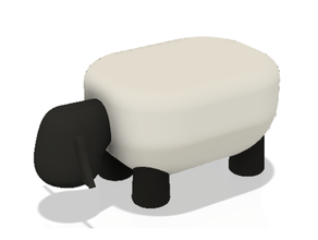 shaun sheep shirley container 3d print model - Mito3D