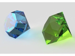 diamonds diamond shape jewel trophy 3d print model - Mito3D