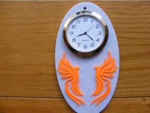 phoenix clock 3d print model - Mito3D