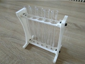 test tube stand biochemistry biology chemistry experiment 3d print model - Mito3D