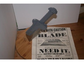 fhw diresta navalha espada Diversão mão ferramenta suporte criador lâmina boba inseguro 3d print model - Mito3D