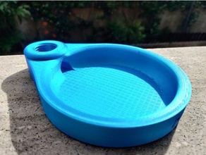 cat water bowl gravity feed easier print bottle easy 3d print model - Mito3D