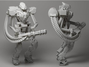assalto droide 3d stampa 40k mech mecha meccanico miniatura robot robotica scala modello tavolo warhammer 3d print model - Mito3D