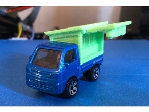 cajita cerillas subaru samba ramen tienda caliente ruedas calientes kei coche vehiculo camión modificación 3d print model - Mito3D