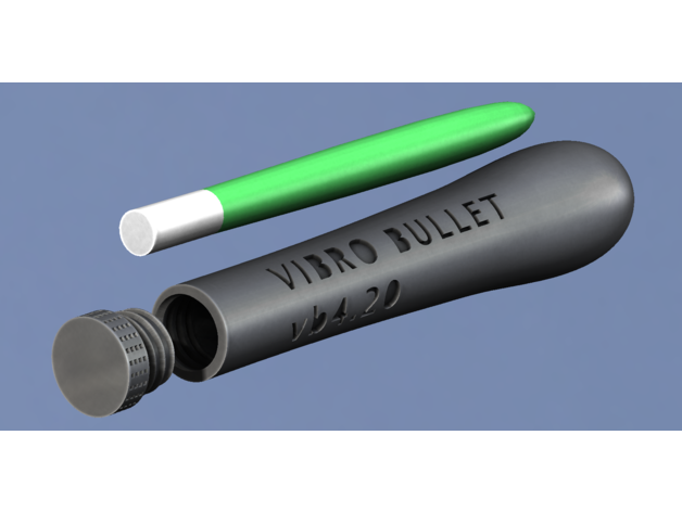 sigaretta comune scatola titolare supporto Conservazione contenitore chiuso vite vibro proiettile 3D print model - Mito3D