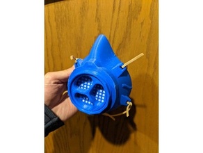 Aktif odun kömürü maske versiyon 2 covid 19 gaz maskesi 3d print model - Mito3D