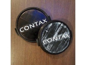 55mm pinch-on lens cap carl zeiss contax cover photography pinch grip planar yashica 3d print model - Mito3D
