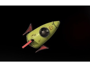 razzo nave astronauta astronomia modello navata espacial 3d print model - Mito3D