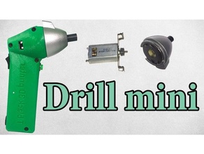 bohren Mini 180 3d drill180 Bohren leiten bisschen Halter Unterstützung Drücken motor180 tblack3d tblack3dprinter 3d print model - Mito3D