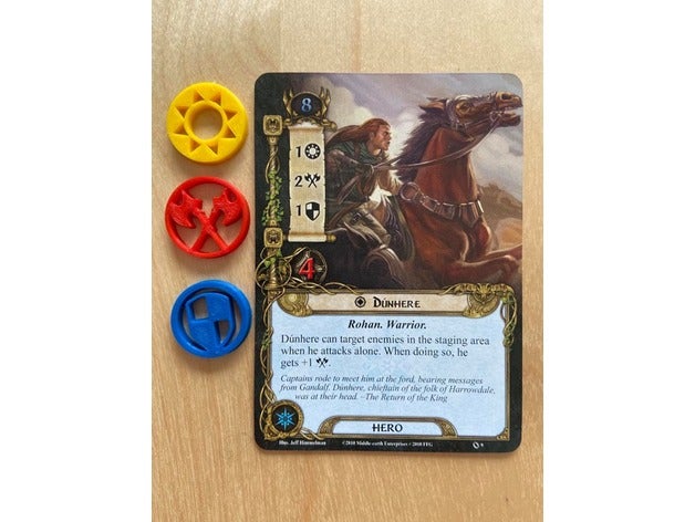 lord rings lcg tokens base 3D print model - Mito3D