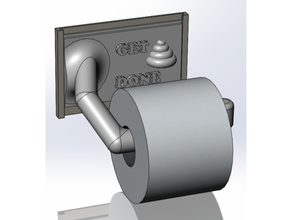 toilet paper holder slide slot 3d print model - Mito3D