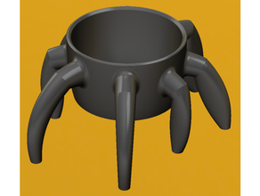 araignée tasse verre titulaire soutien 3d print model - Mito3D