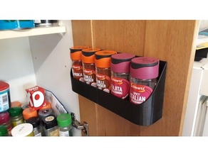 spice rack cook cooking cupboard door shelf kitchen utensils orginizer spicerack spices organizer storage 3d print model - Mito3D