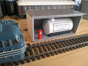 istasyon gaz ho Echelle ölçek modelcilik demiryolu Pompe öz tren elektrik 3d print model - Mito3D