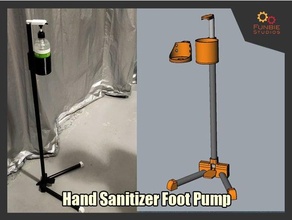 foot operated hand sanitizer pump covid-19 3d print model - Mito3D