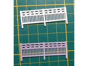 barri sncf - type 1 ho barriere echelle fence scale infrastructure modelisme ferroviaire train electrique 3d print model - Mito3D