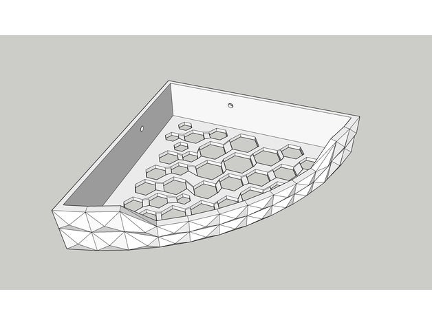 corner shower shelf 3D print model - Mito3D