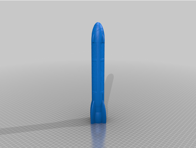 spacex inspirado cohete Embarcacion astronave 3D print model - Mito3D