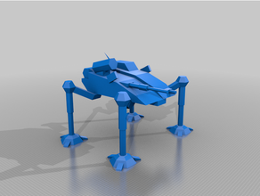 americano mecha escorpião quad 3d print model - Mito3D