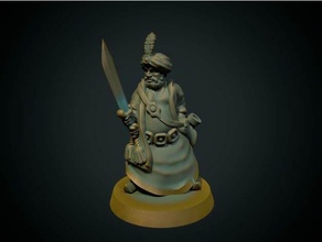 sultan 28mm supports fdm friendly arabian arabic dd middle east supportless warhammer 3d print model - Mito3D