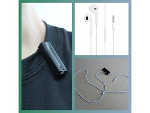 earbuds lavalier microphone audio diy case holder earphones easy gadget lav mic 3d print model - Mito3D
