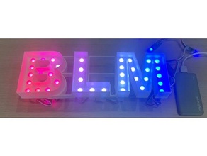 blm led substrate typography 3d print model - Mito3D