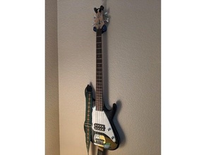 bass guitar wall hook electric mount 3d print model - Mito3D
