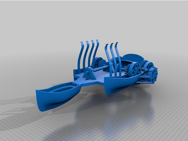 steampunk paddleboat 3D print model - Mito3D