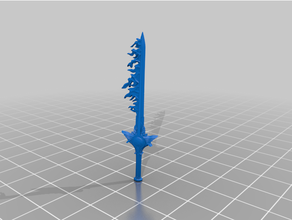 llameante espada 3d print model - Mito3D