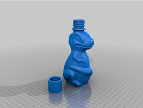 t rex şişe 3d print model - Mito3D