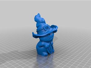 witches lucky cat - single object 3d print model - Mito3D