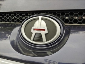 cylon cabeza casco coche vehiculo emblema Insignia logo vástago toyota estrella batalla galactica 3d auto automóvil automotor 3d print model - Mito3D