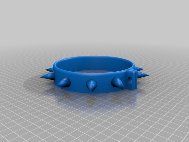 spiky collar dog spike spikes 3D print model - Mito3D