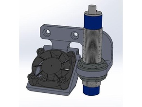 mk8 Extruder Ventilator 40x40 Sonde 18mm Halter Unterstützung 3d print model - Mito3D