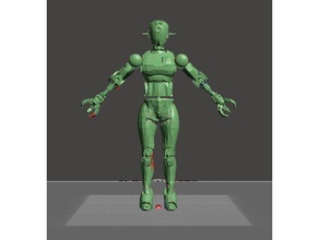 articulated assaultron action figure doll fallout 4 futuristic retro robot scifi 3d print model - Mito3D