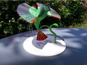 colibri transegrity belle décoration bourdonnement oiseau illusion lévitation tansegrit 3d print model - Mito3D