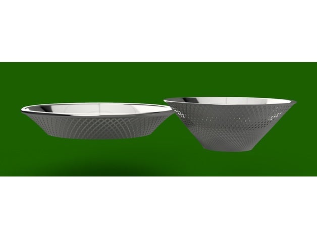 geometrisch Schalen Schüssel Container Diamant gestalten Geschirr Muster 3D print model - Mito3D