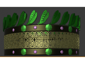 verde elfo coroa Yuirwood Principe masmorras dragões 3d print model - Mito3D