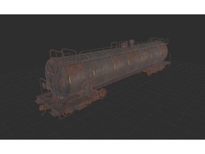 fallout chemicalcar model trains rusty train 3d print model - Mito3D