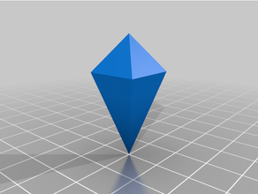 leer Alternative d4 geformt Kristall Würfel Diamant Dungeons Drachen Polygon polyedrisch gestalten 3d print model - Mito3D