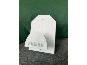 shisha Schlauch alça tubo suporte montado parede narguilé organização 3d print model - Mito3D